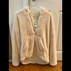 Free People Faux Fur Hoodie size XS